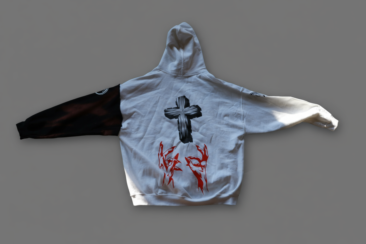 White Fighting Demons Hoodie