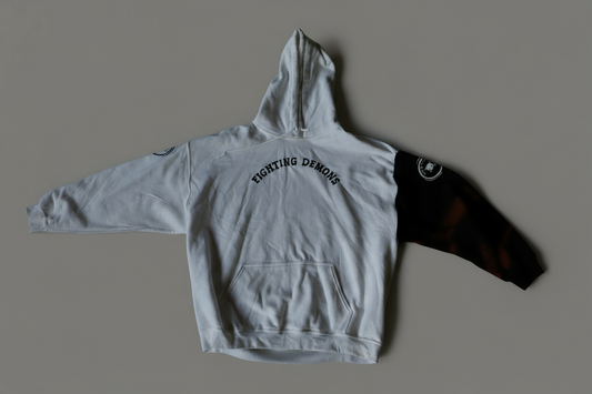 White Fighting Demons Hoodie